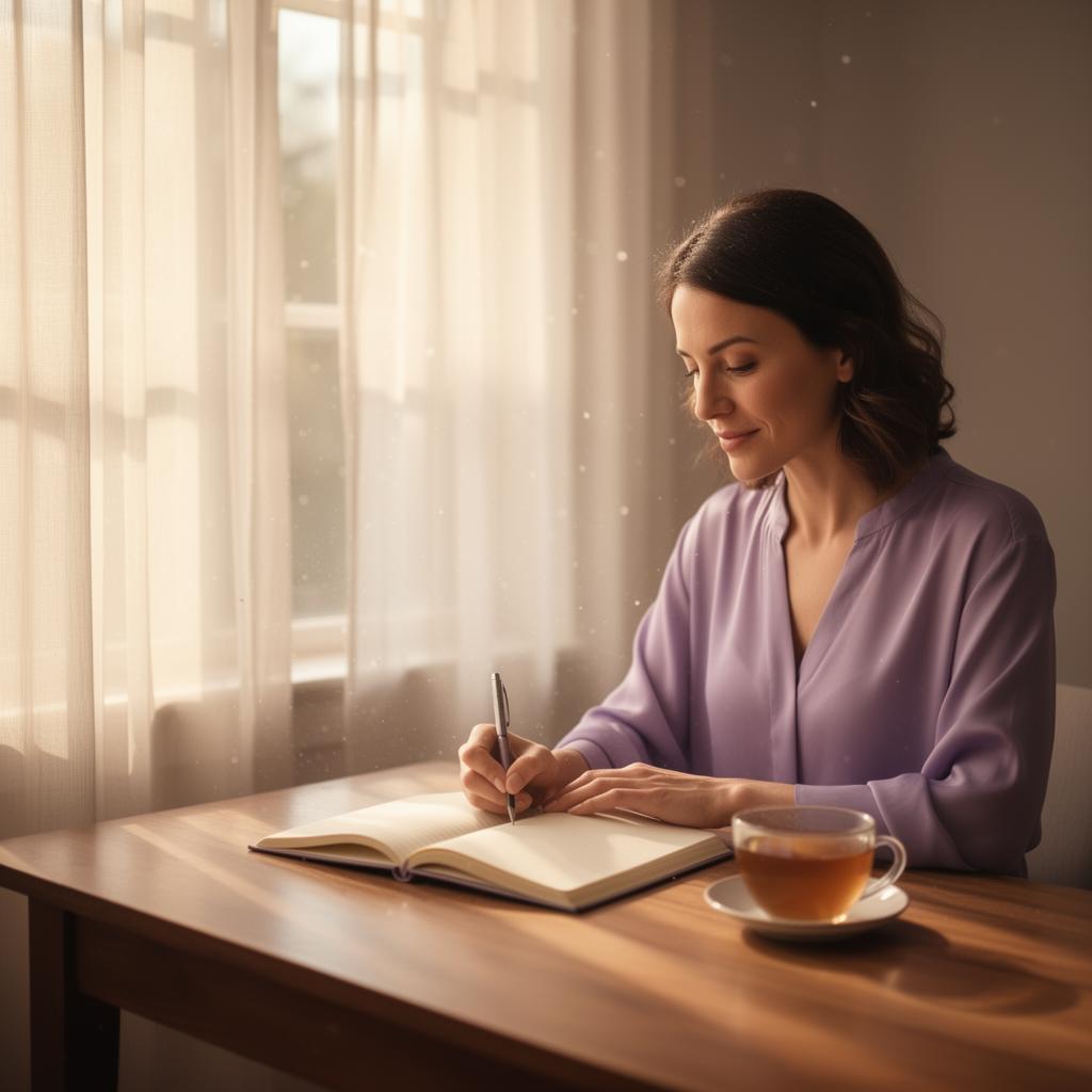 A woman journaling in soft light — Your Life Reset Space